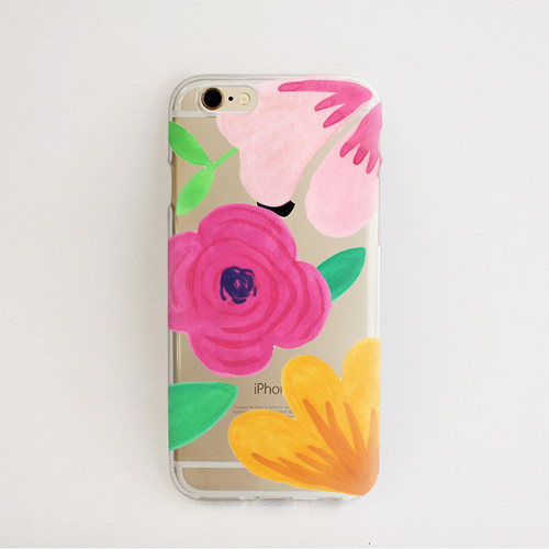 vivid flower 클리어 젤리 케이스 - 아이폰 예쁜 디자인