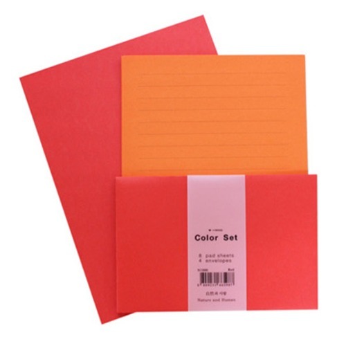 칼라편지 라인 세트 - 봉투 빨강 색상