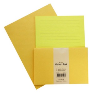칼라편지 라인 세트 - 봉투 노랑 색상